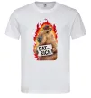 Чоловіча футболка Capybara EAT the RICH Білий Чоловіча футболка Capybara EAT the RICH Білий фото