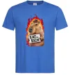 Чоловіча футболка Capybara EAT the RICH Яскраво-синій Чоловіча футболка Capybara EAT the RICH Яскраво-синій фото