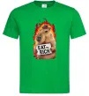 Чоловіча футболка Capybara EAT the RICH Зелений Чоловіча футболка Capybara EAT the RICH Зелений фото