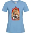 Женская футболка Capybara EAT the RICH Голубой Женская футболка Capybara EAT the RICH Голубой фото