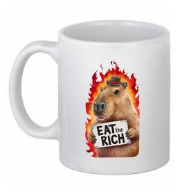 Чашка керамічна Capybara EAT the RICH