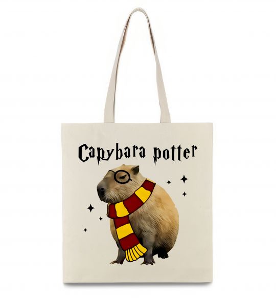 Еко-сумка Capybara Potter Бежевий фото