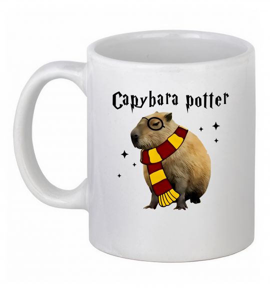 Чашка керамическая Capybara Potter Белый фото