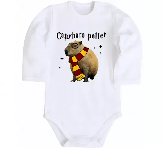 Детский боди Capybara Potter Белый фото