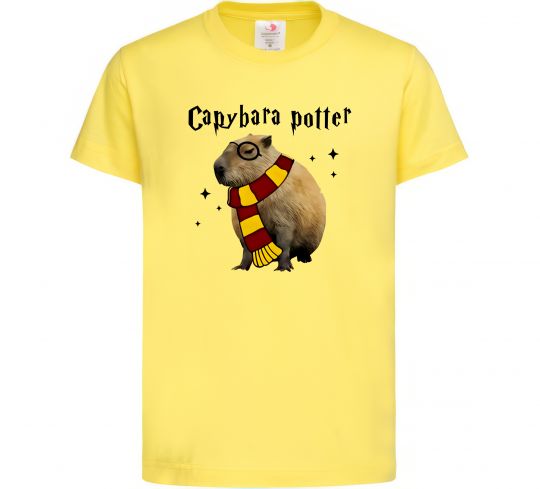 Детская футболка Capybara Potter Лимонный фото