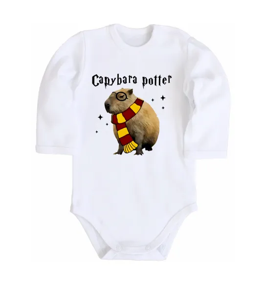 Дитячий бодік Capybara Potter Білий фото