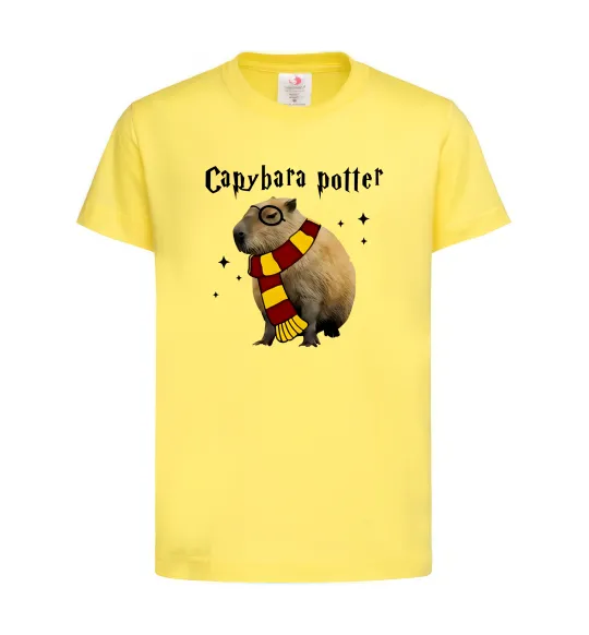 Дитяча футболка Capybara Potter Лимонний фото