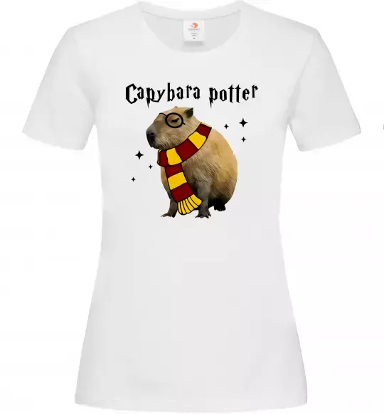 Женская футболка Capybara Potter Белый фото