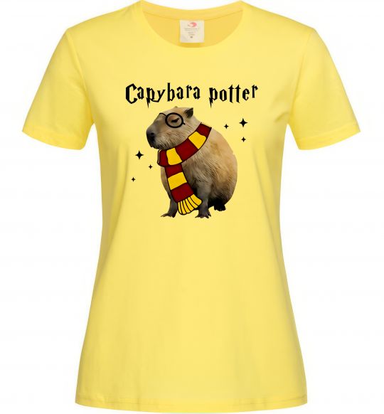 Жіноча футболка Capybara Potter Лимонний фото