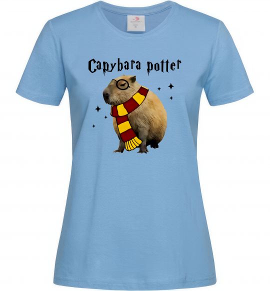 Женская футболка Capybara Potter Голубой фото