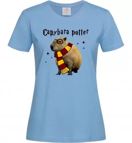 Женская футболка Capybara Potter Голубой фото