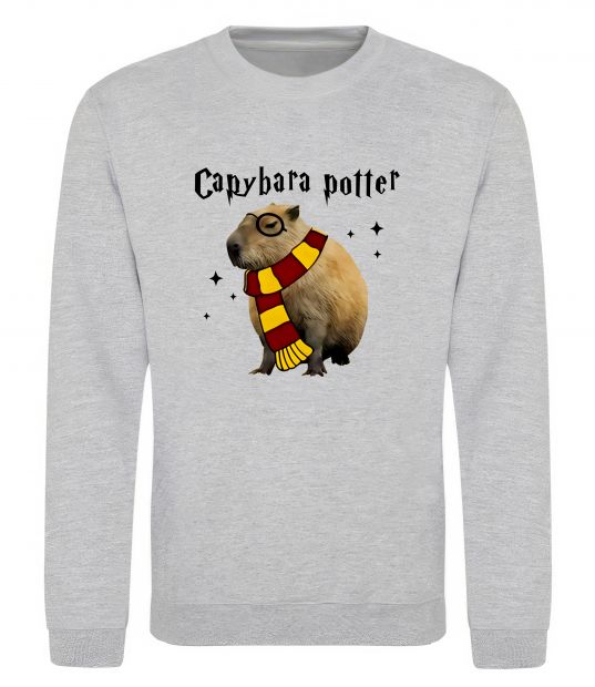 Світшот Capybara Potter Сірий меланж фото