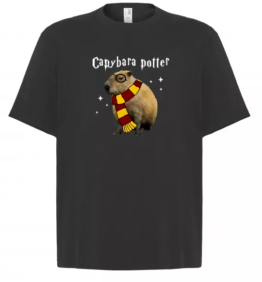 Футболка Оверсайз Capybara Potter Черный фото