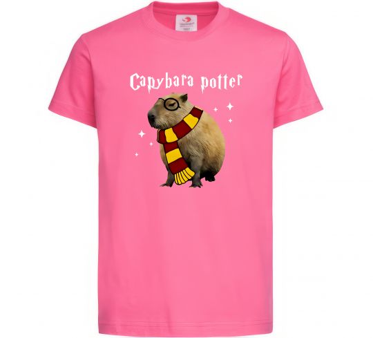 Дитяча футболка Capybara Potter Яскраво-рожевий фото