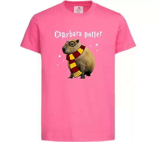 Детская футболка Capybara Potter Ярко-розовый фото