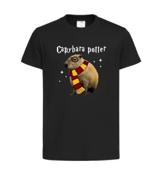 Дитяча футболка Capybara Potter Чорний фото