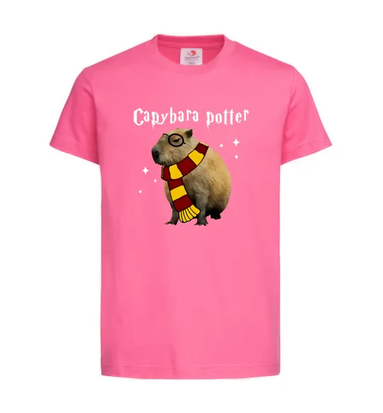 Дитяча футболка Capybara Potter Яскраво-рожевий фото
