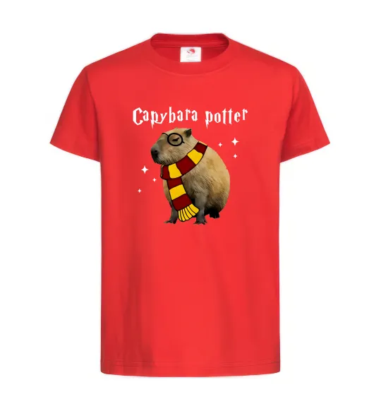 Дитяча футболка Capybara Potter Червоний фото