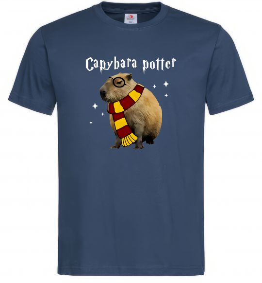 Чоловіча футболка Capybara Potter Темно-синій фото