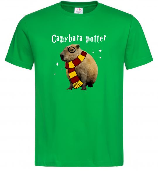 Мужская футболка Capybara Potter Зеленый фото