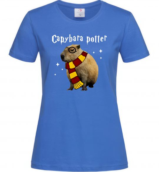 Жіноча футболка Capybara Potter Яскраво-синій фото