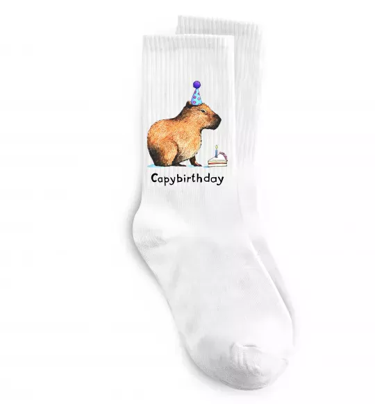 Шкарпетки Capybirthday Білий фото