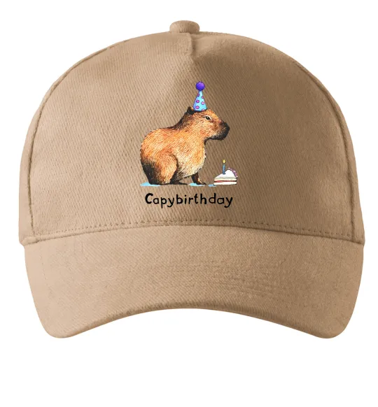 Кепка Capybirthday Песочный фото