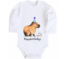 Дитячий бодік Be nice Be friendly Be a Capybara Білий фото