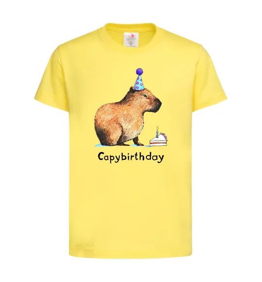 Дитяча футболка Capybirthday Лимонний фото