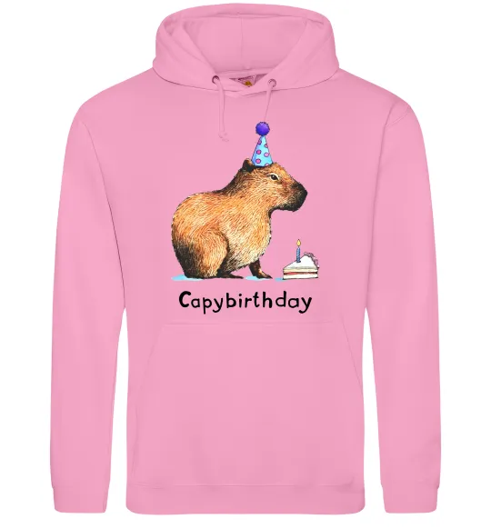 Чоловіча толстовка (худі) Capybirthday Рожевий фото