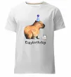 Чоловіча преміум футболка Capybirthday Білий фото