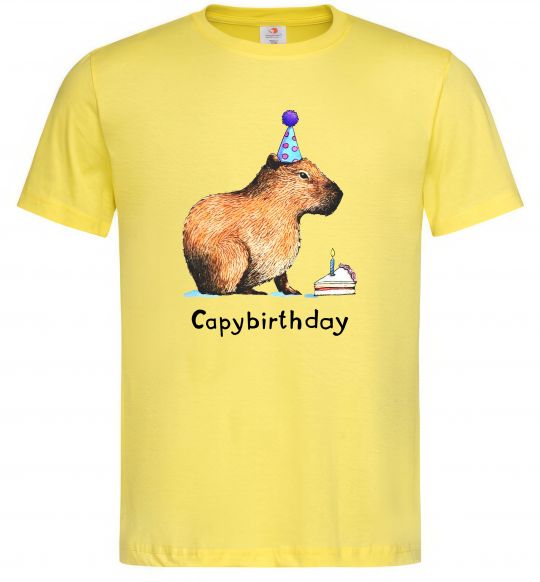 Мужская футболка Capybirthday Лимонный фото