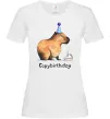 Жіноча футболка Capybirthday Білий Жіноча футболка Capybirthday Білий фото