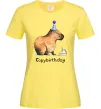 Жіноча футболка Capybirthday Лимонний Жіноча футболка Capybirthday Лимонний фото