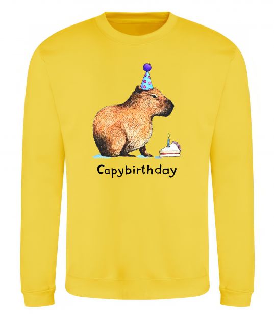 Свитшот Capybirthday Солнечно желтый фото