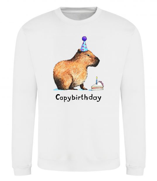 Свитшот Capybirthday Белый фото