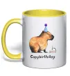 Чашка с цветной ручкой Capybirthday Солнечно желтый Чашка с цветной ручкой Capybirthday Солнечно желтый фото