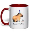 Чашка с цветной ручкой Capybirthday Красный Чашка с цветной ручкой Capybirthday Красный фото