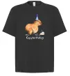 Футболка Оверсайз Capybirthday Черный фото