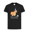 Дитяча футболка Capybirthday Чорний фото