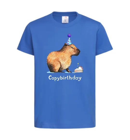 Дитяча футболка Capybirthday Яскраво-синій фото