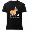 Чоловіча преміум футболка Capybirthday Чорний фото