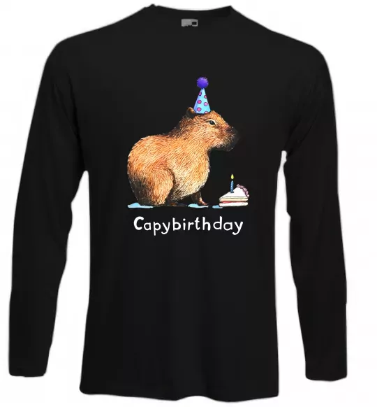 Лонгслив Capybirthday Черный фото