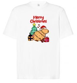 Футболка Оверсайз Merry Christmas Capybara