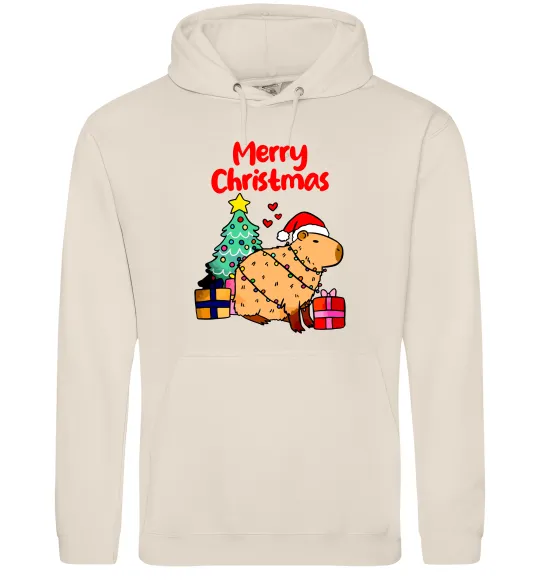 Чоловіча толстовка (худі) Merry Christmas Capybara Таш фото