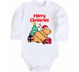Детский боди Merry Christmas Capybara