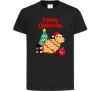 Детская футболка Merry Christmas Capybara Черный Детская футболка Merry Christmas Capybara Черный фото