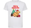 Детская футболка Merry Christmas Capybara Белый Детская футболка Merry Christmas Capybara Белый фото