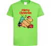 Детская футболка Merry Christmas Capybara Лаймовый Детская футболка Merry Christmas Capybara Лаймовый фото