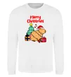 Свитшот Merry Christmas Capybara Белый фото